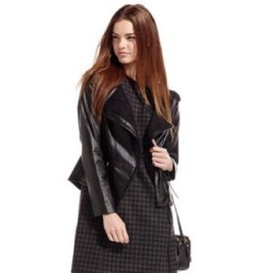 Asymmetric Faux-Leather Jacket
