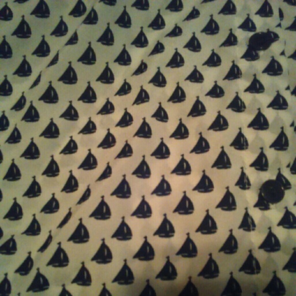 Sailboat Button Up Sleeveless Top - Picture 2 of 3