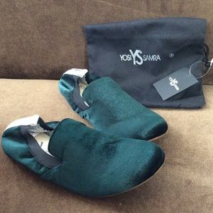 Yosi Samra green velvet flats ✨price drop✨