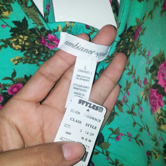 Floral turquoise crop top - Picture 3 of 3