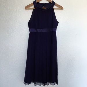 Maggy London Cutaway Silk Dress (Regal color)