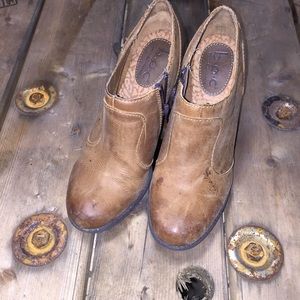 Born heeled platform booties