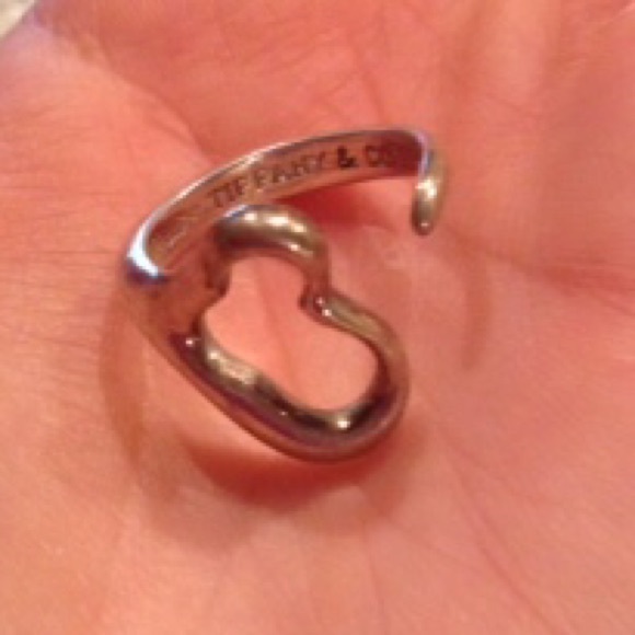 Authentic Tiffany & Co. open heart ring size 6