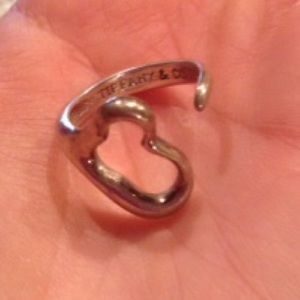 Authentic Tiffany & Co. open heart ring size 6
