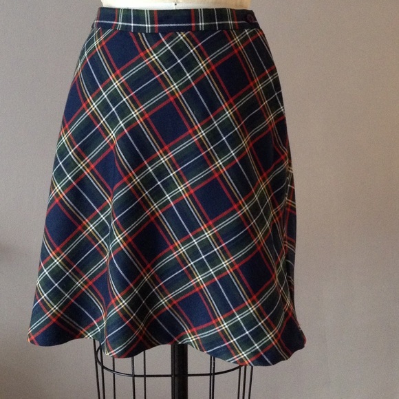 Vintage Plaid Aline Skirt