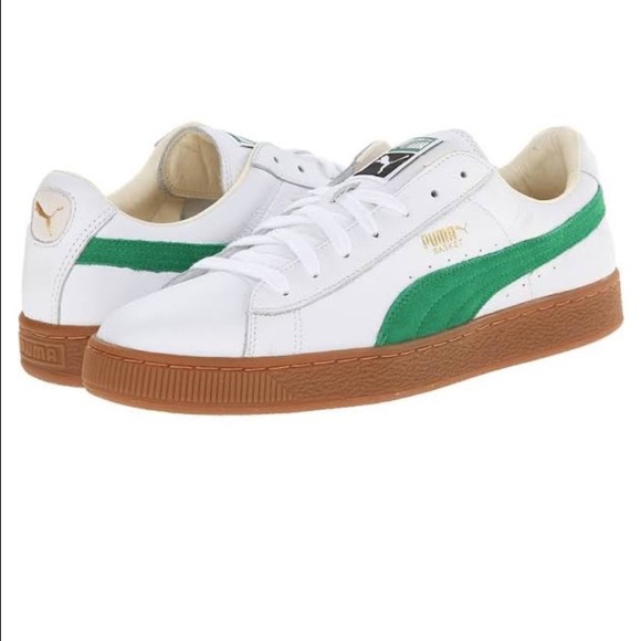 Puma Basket White And Green