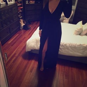 Black Maxi Wrap Dress