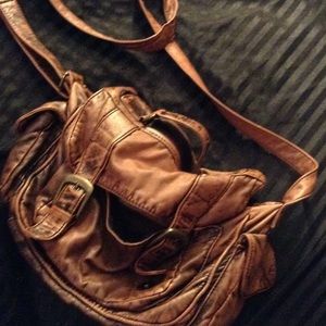 Faux leather crossbody