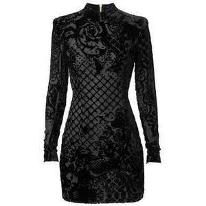 Balmain silk-blend velvet dress