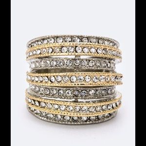 Layered Crystal Ring