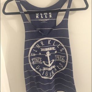striped graduate tank