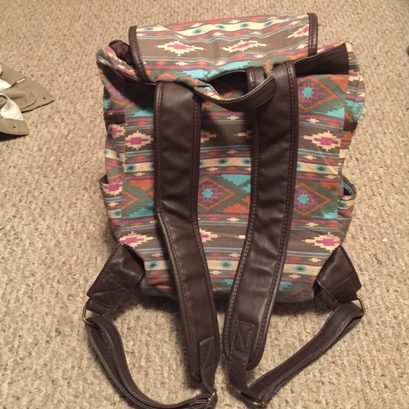 Aztec print book bag - Picture 2 of 3