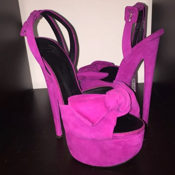 ❌SOLD❌💯Authentic Giuseppe Zanotti SuedePlatform - Picture 3 of 4