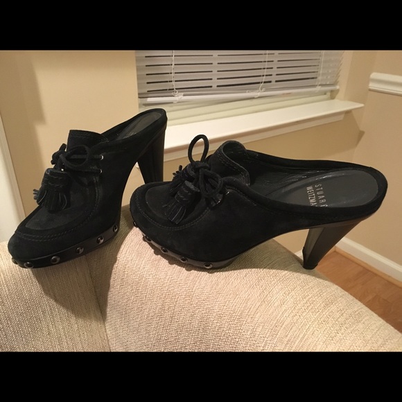 Stuart Weitzman suede shoes studded