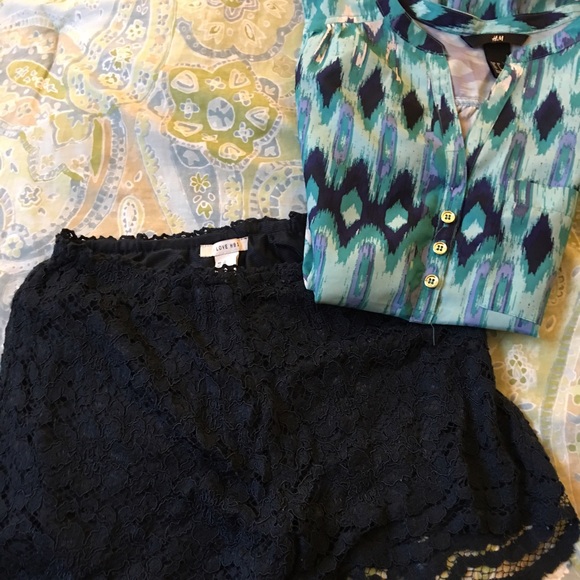 H&m tank and forever 21 lace shorts