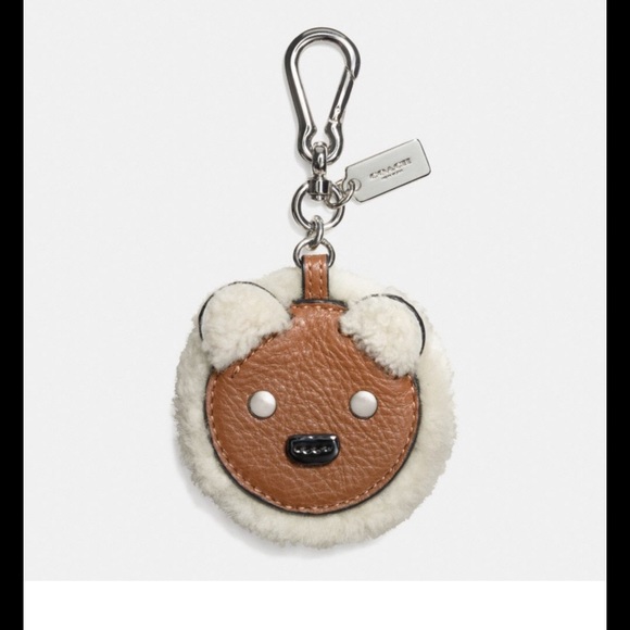 HP🎉COACH FURRY BEAR SHEARLING CHAIN CLIP🎉HOST PICK/TOTAL TRENDSETTER 🎉 - Picture 4 of 6