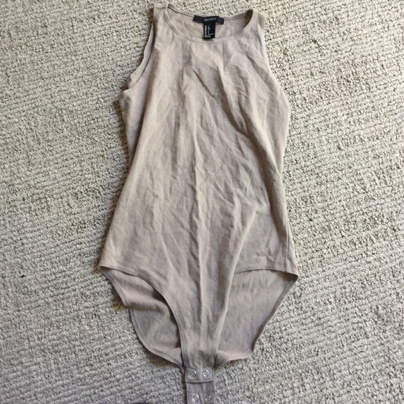 Nude forever21 leotard/shirt