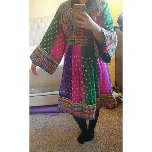 Multi colored afghan and pink #bundle