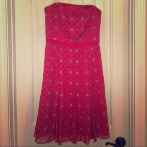 Red strapless ABS Allen Schwartz