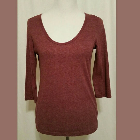 Deep.mauve long sleeve Tee