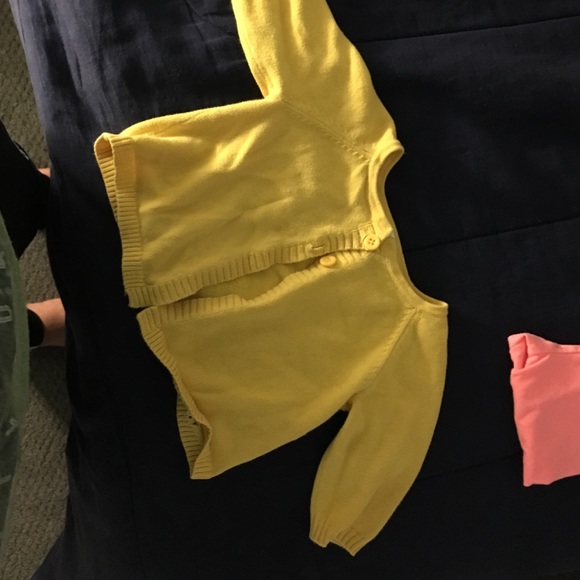 Yellow cardigan for a 3 month old baby girl