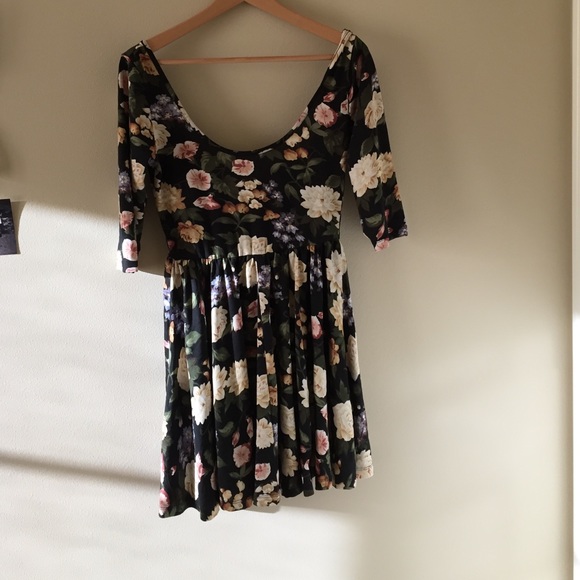 Low Cut Floral Dress