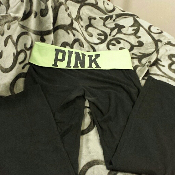 VS Pink Fold Over Yoga Pants Size L
