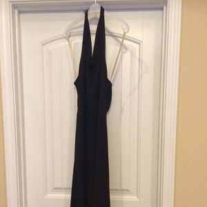 BCBG drape neck halter cocktail