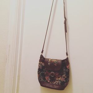 Floral Tapestry Crossbody Bag