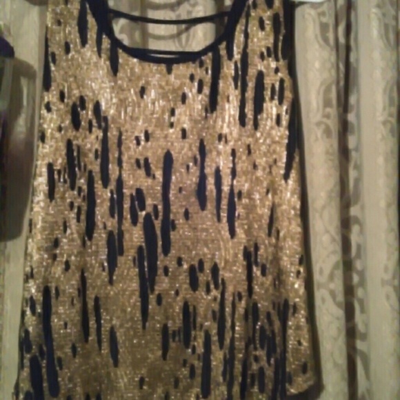 Black and gold tank top