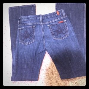 "A" pocket seven jeans