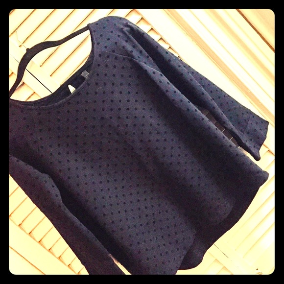 JCrew, BonB Velvet Polka Dot Top