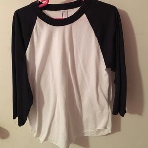 American Apparel baseball tee