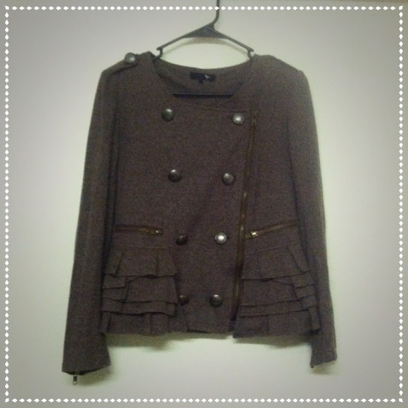 Ryu Sweaters - Modcloth Ryu Brown Zipper and Button Cardigan