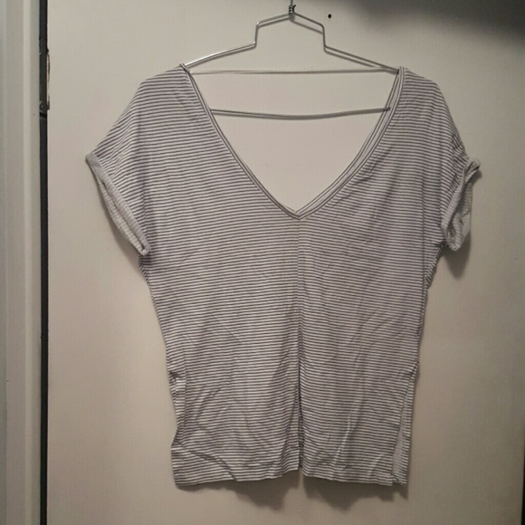 Low back striped tee