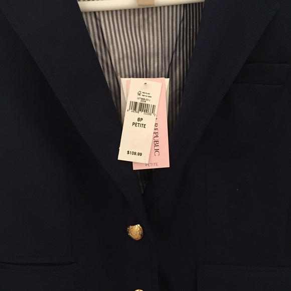 Banana Republic navy blazer NWT sz6 - Picture 2 of 3