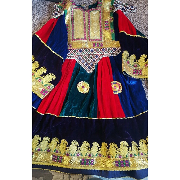 Vintage multi colored velvet Afghani