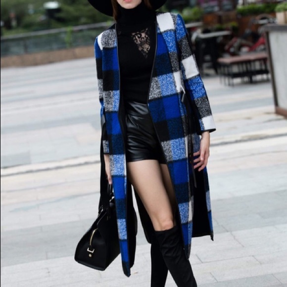 Blue Plaid Coat