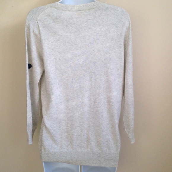 J.Crew Crew Neck 3/4 Gray Polkadot Sweater M NWT - Picture 3 of 3