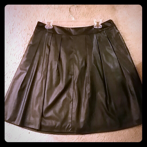Faux leather skirt
