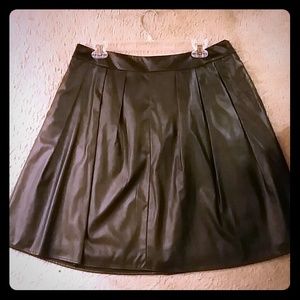 Faux leather skirt