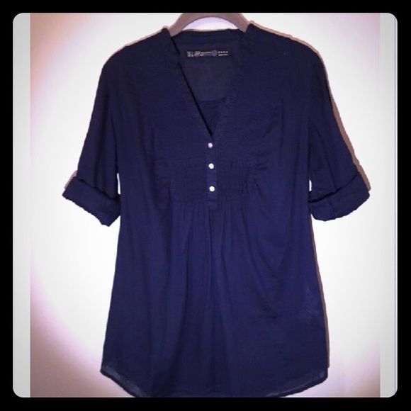 Navy blue blouse