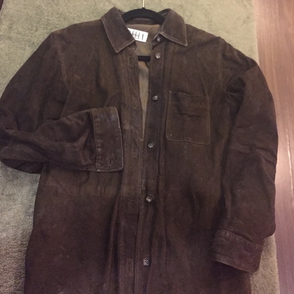 Brown leather jacket