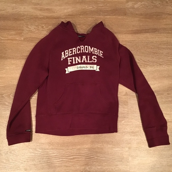 Burgundy hoodie from Abercrombie and Fitch