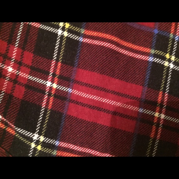 Cropped plaid open shoulder top... No stains - Picture 3 of 3