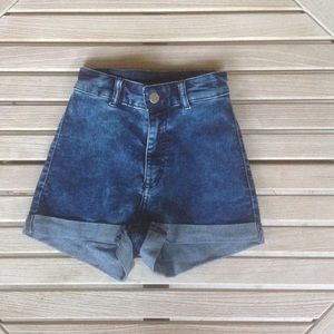 High-Waisted Denim Shorts