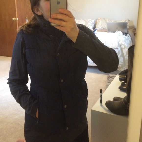 GAP Jackets & Blazers - Gap navy polka dot vest