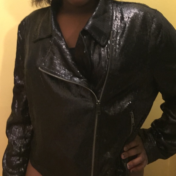 DKNYc Black Sequined Jacket