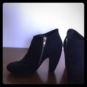 Black heeled ankle boots