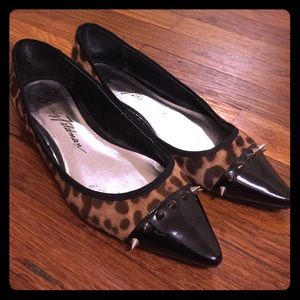 Beverly Feldman Leopard Spike Flats